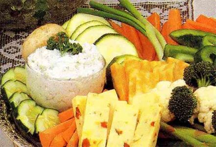 Wedding Refreshments: Blue Cottage Cheese Dip Image